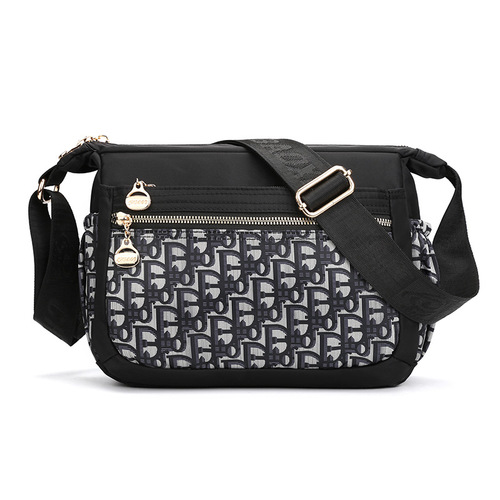 Women's Nylon Crossbody Bag  Middle-Aged and Elderly Women's Bag Single-Shoulder Canvas Mother Bag Ethnic Style Cloth Bag Travel Crossbody Bag