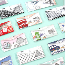韩国创意文具袋装直尺三角板量角器软尺学生用品绘图制图尺子套装