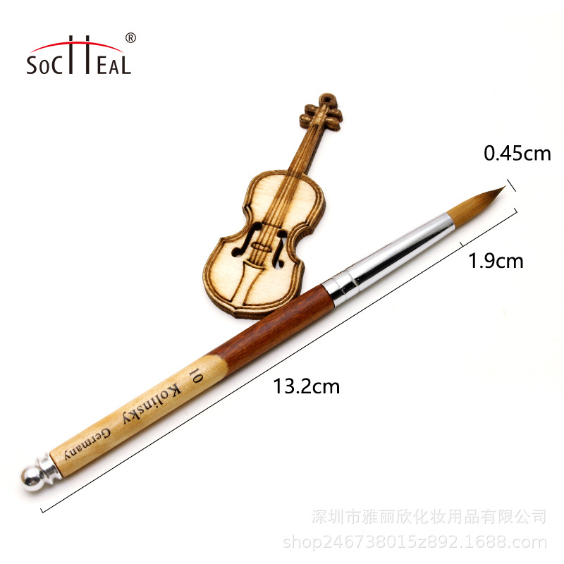 Comercio exterior Venta caliente productos costura de dos colores de madera varilla redonda cabeza tallada pluma de cristal suministro en stock nail art pen ventas directas de la fábrica