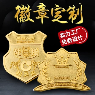 金属徽章定制胸针勋章订制司徽珐琅胸章校徽冰箱贴制作logo定做