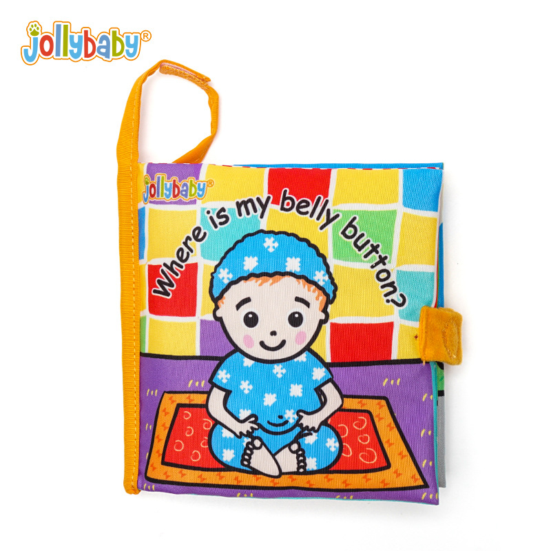 Jollybaby hide and seek cat series cloth book baby cloth book early education toy baby toy 0-3 year old cloth book