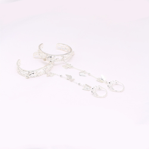 Ancient style bell ring bracelet, Hanfu jewelry open bracelet, Chinese style palace bell gift, palace retro jewelry