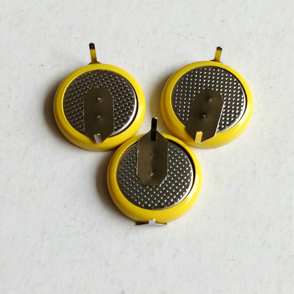 CR1225带脚纽扣电池 卧式焊脚做焊脚 3v CR1225锂锰电池