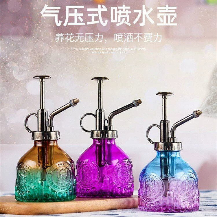 Новый рельефный винтажный стеклянный Лейка Садоводство бытовой поливочный опрыскиватель небольшой поливочный спрей поливочная ваза