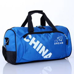 Printed logo sports bag, fitness bag, men's cylindrical bag, travel bag, handbag, small luggage bag, women's sports shoulder bag