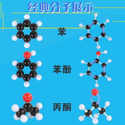Middle and high school chemistry molecular structure model 3111-23 organic element scale model splicing ball and stick model
