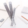Short ruler scale student stationery office drawing and painting measuring ruler 15/20/30cm thickened iron ruler wholesale