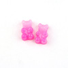 Resin with accessories, earrings, hair accessory, cream phone case, gradient, with little bears, handmade