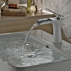 Factory wholesale European style cold and hot face basin and hand basin bathroom undermount basin painted imitation antique face basin waterfall faucet