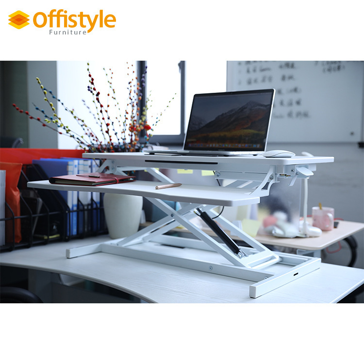 Changzhou Modern Desk with Adjustable Height and Retractable Keyboard Tray, Sit-Stand Computer Desk with Adjustable Height