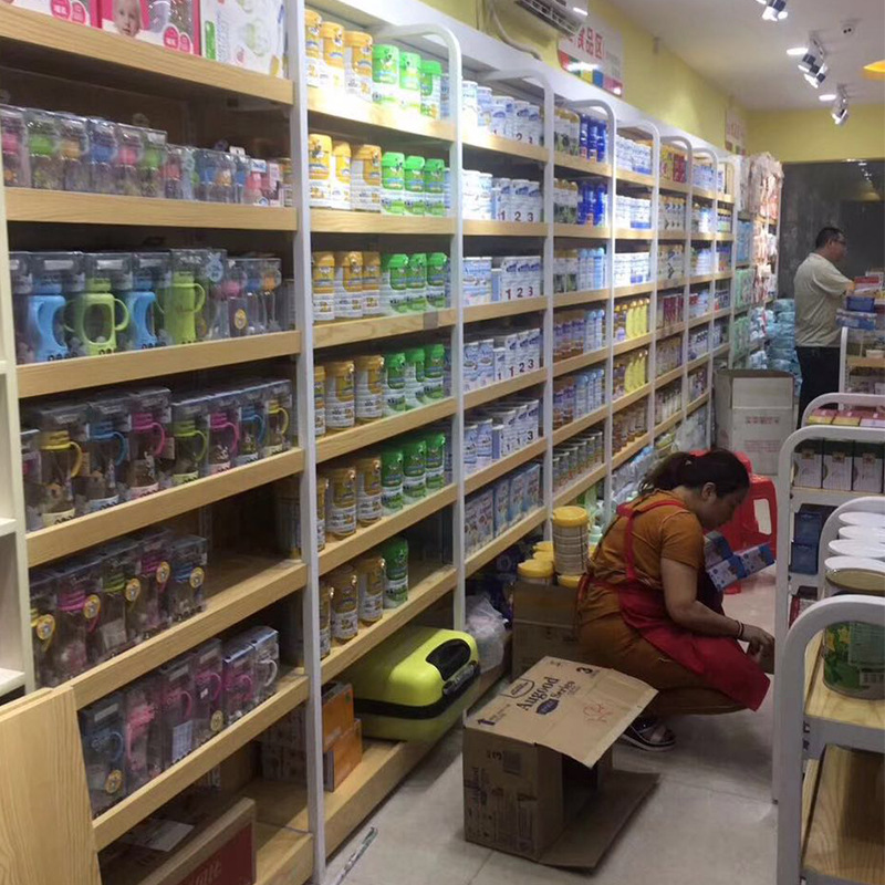 超市母婴店货架 单双面婴童用品展示架 母婴零食玩具挂摆两用货架