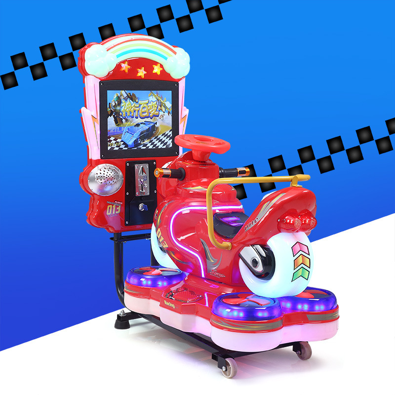 Máquina de juego de carreras de monedas de videojuegos grande directa de fábrica equipo de videojuegos parque infantil máquina de juego de motocicleta cuadrada de interior