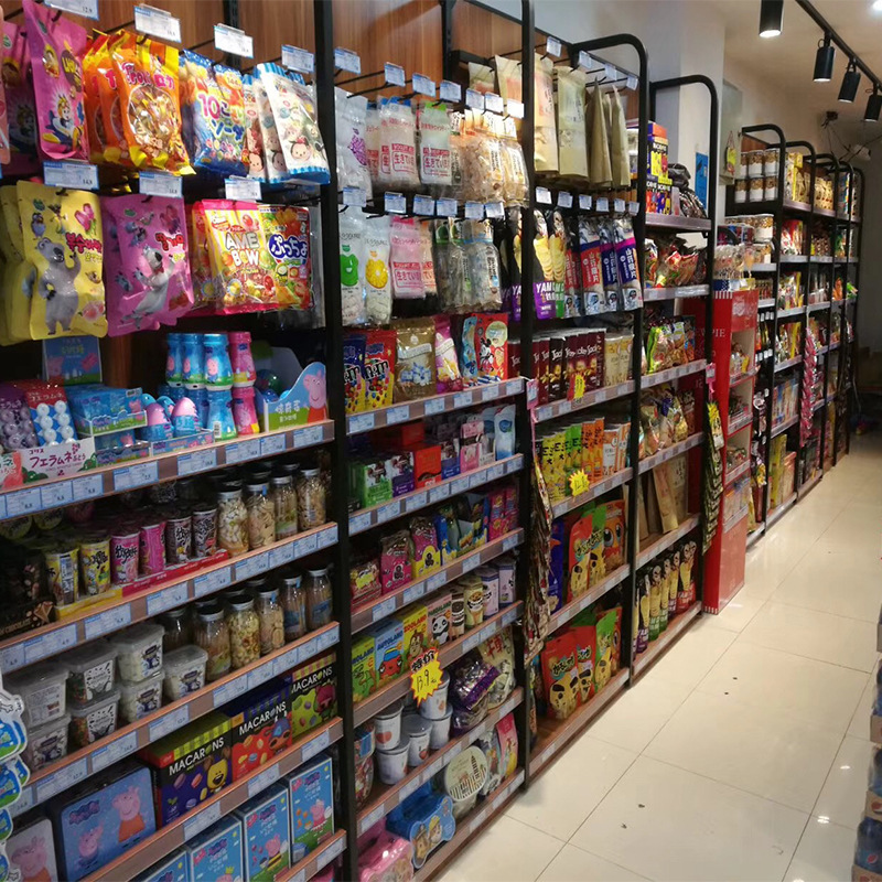 超市便利店货架 散装休闲零食品展示架 单双面挂钩零食架厂家供应