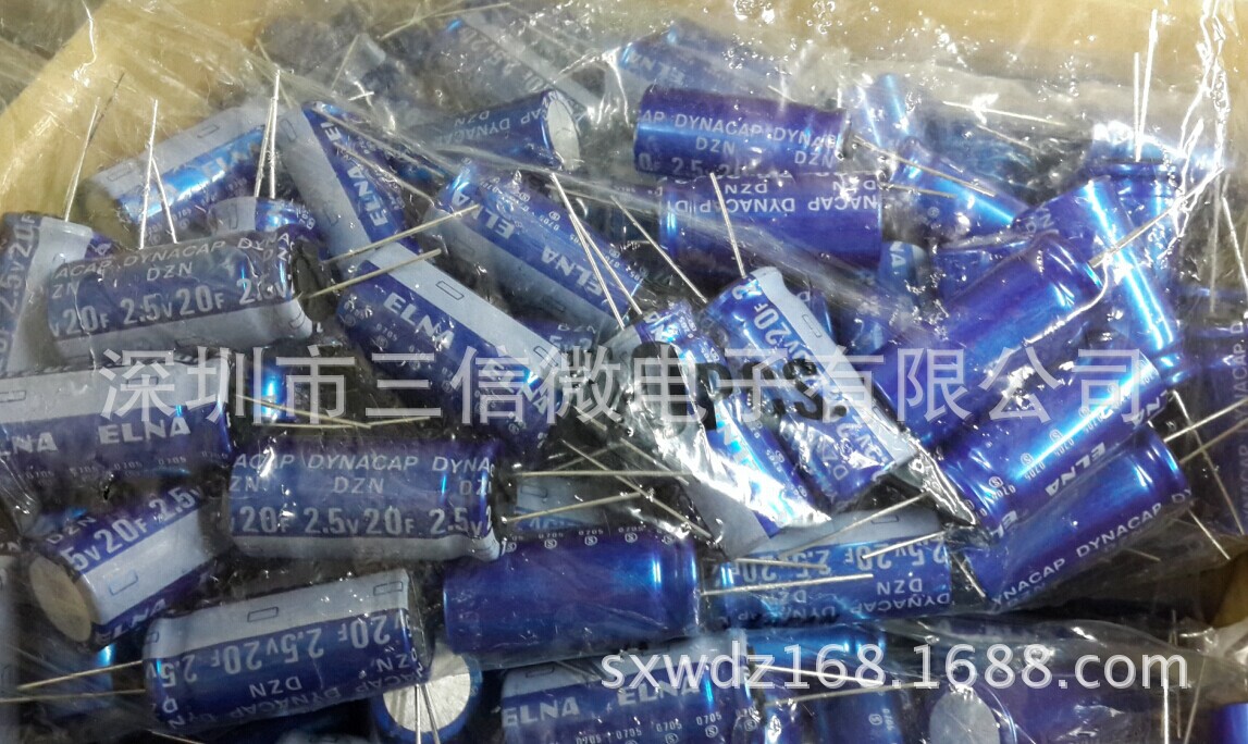 ELNA法拉电容 DZN-2R5D206T  2.5V 20F圆柱形超级电容器 原装现货