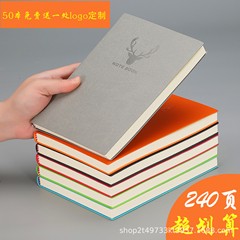 本子加厚記事本大學生簡約創意鹿頭日記本學習課堂筆記本