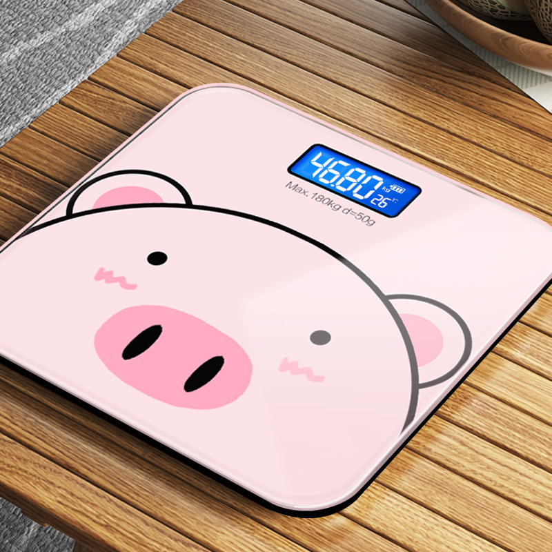 Cross-border smart cartoon electronic scale human body scale household adult health bathroom scale weighing scale factory wholesale