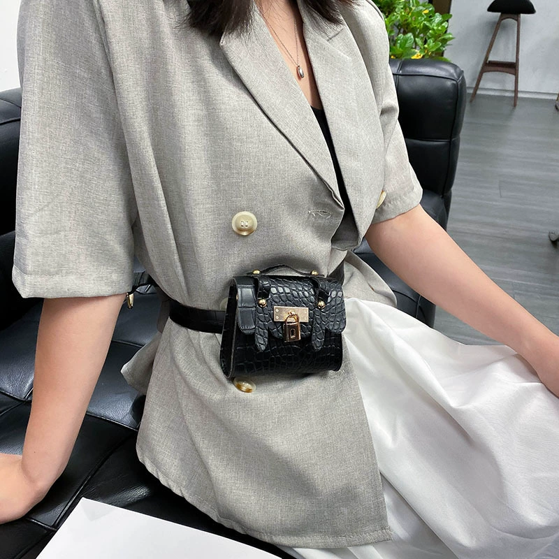 Брендовая belt bag, сумка через плечо, маленькая цепь, сумка для телефона, рисунок крокодила