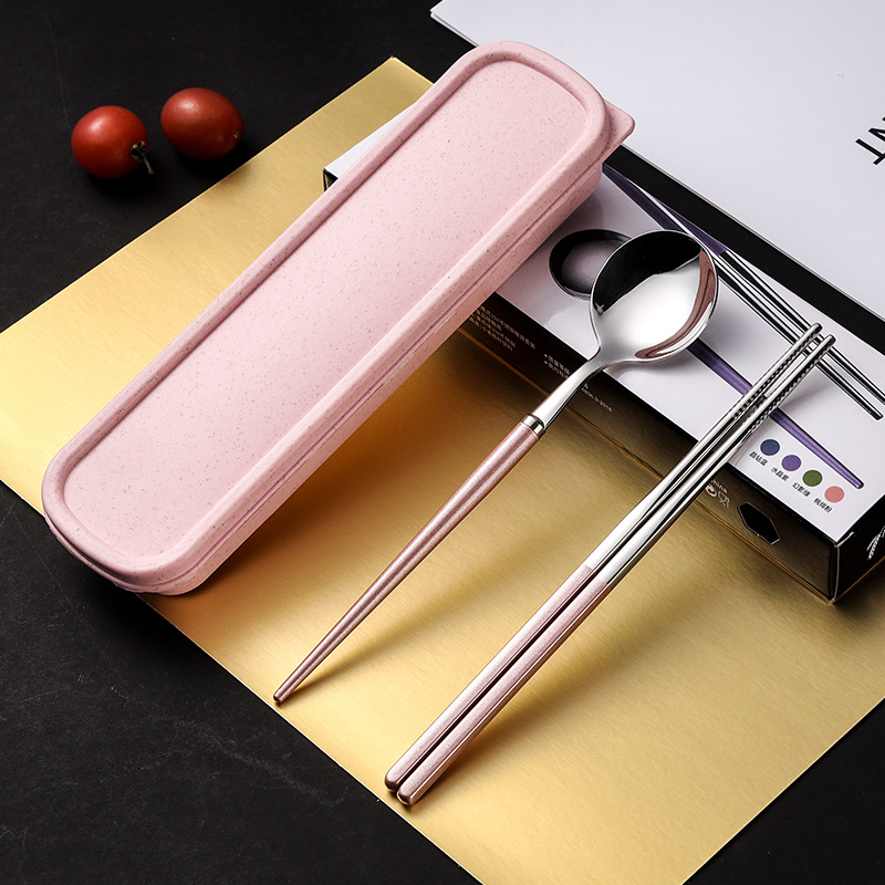 Portugal 304 portátil vajilla traje cuchara Tenedor palillos Nordic viaje casa Estudiante Adulto regalo