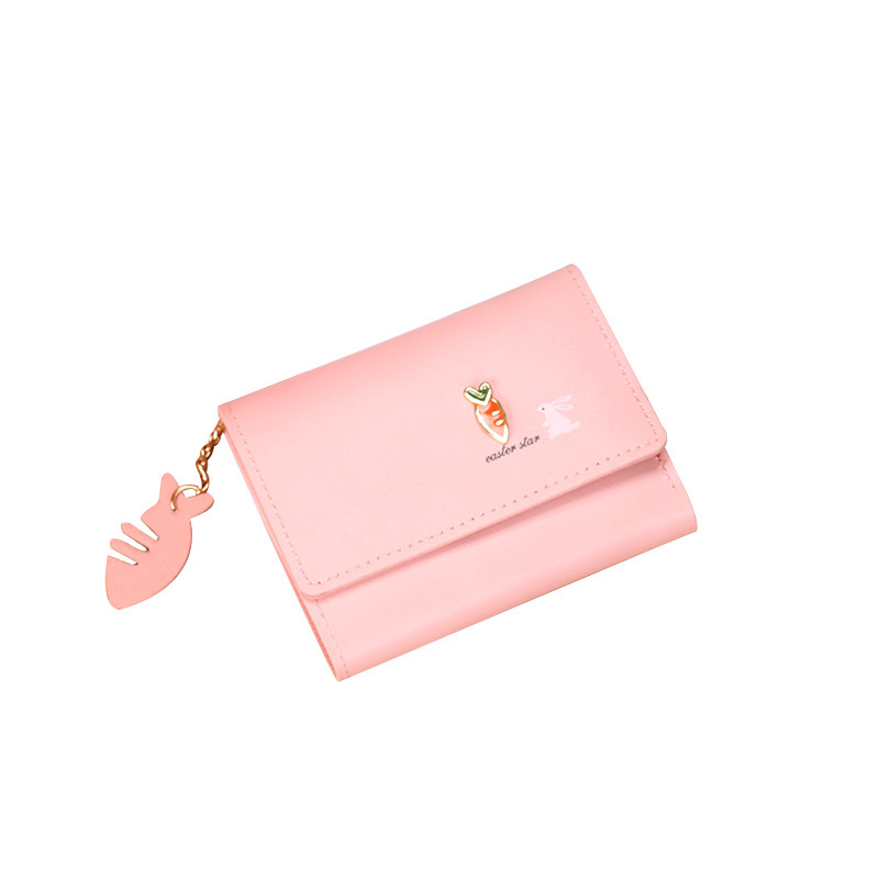 2023 nueva carpeta linda de las mujeres corto de Las Mujeres Pequeña cartera mini estudiante de estilo Coreano pequeño bolso de La Moneda titular de la tarjeta monedero