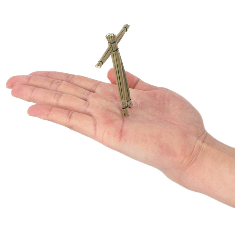 Close-up Magic Prop, Handmade Mini Folding Street-Bar Toy, ~70 mm, Brass-tone