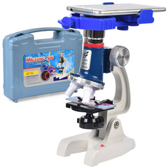 Early Education Student Science Educational Toy High-Power Alloy Microscope for Primary School Students, Children's Brain-Teasing Biological Science Equipment