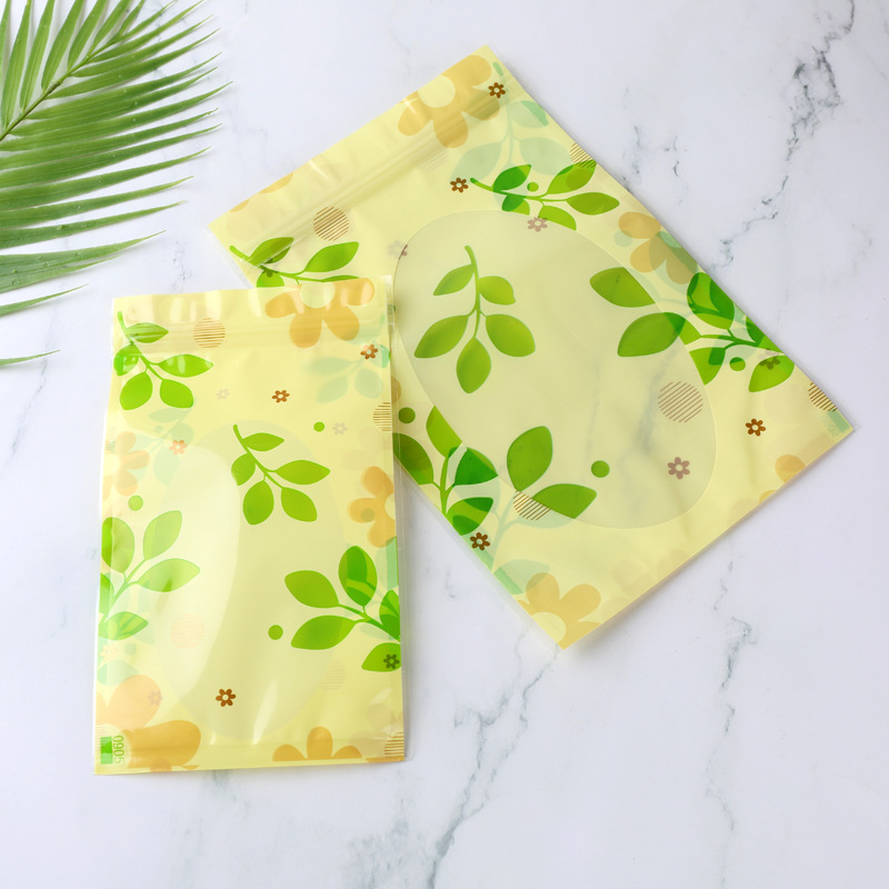 三色印花透明自封袋 干果塑料袋 茶叶袋 杂粮包装袋 食品密封袋