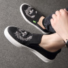 Loafers, universal sneakers, breathable footwear, autumn, Korean style, with embroidery