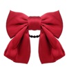 Retro red hairgrip with bow, hair accessory, French retro style, simple and elegant design