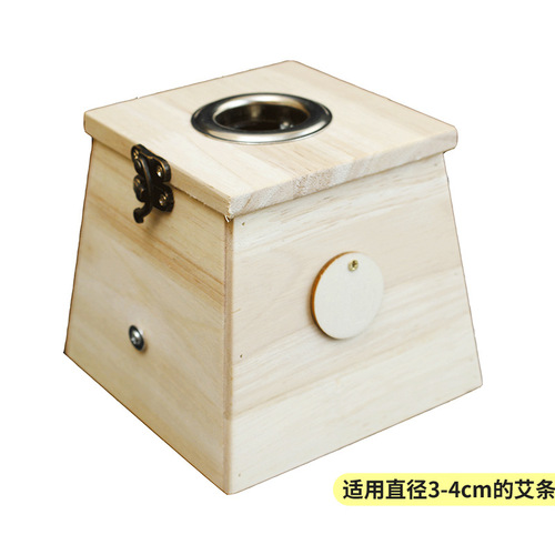 Wholesale bamboo moxa heat therapy box for personal use, portable single hole full-body moxa heat therapy box, moxa heat therapy booster, moxa stick heat therapy