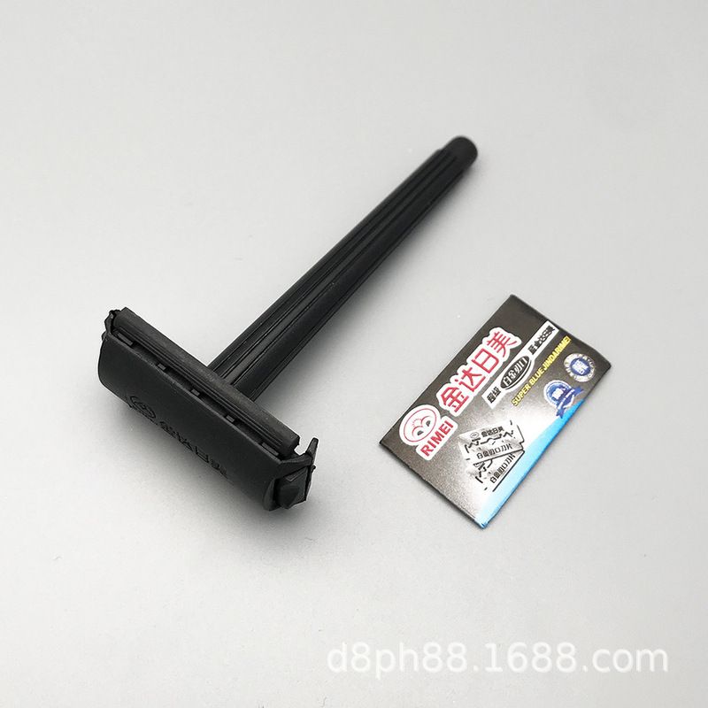 Jinda rimei A0235 integrated double-sided knife holder plastic handle disposable travel portable old-fashioned razor Holder