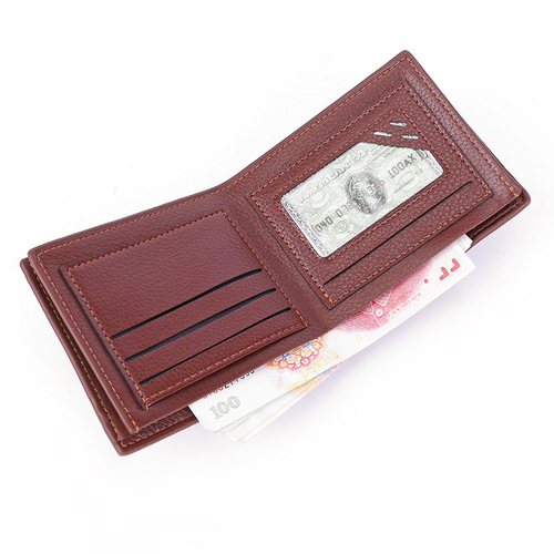 Men's wallet PU short fashion wallet with driving bag casual horizontal youth wallet multi-function card wholesale