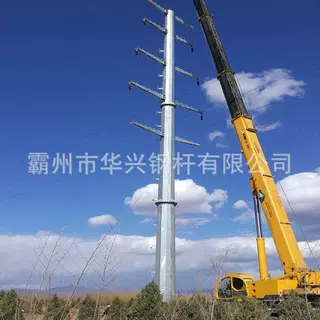 定制35KV钢管塔 单回路电力钢杆 钢管杆 耐张输电钢杆打桩批发