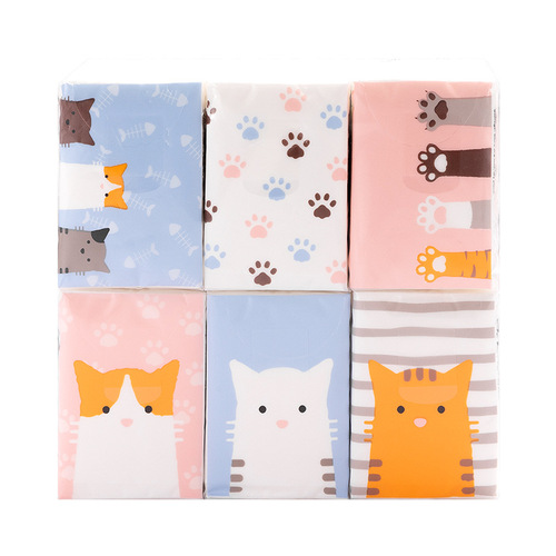MINISO cute cartoon paper towel small package handkerchief paper handkerchief paper towel small package napkin portable