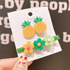 Children's fruit hair accessory, set, hairgrip, bangs, hairpins, Korean style