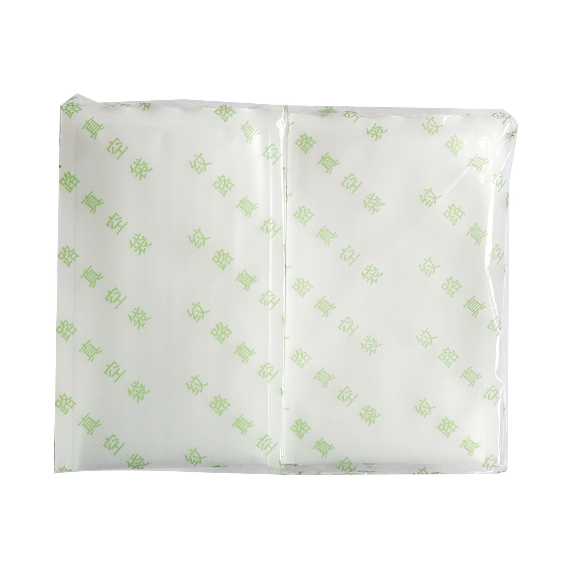 En stock bolsa de vacío transparente de nylon bolsa de envasado al vacío de alimentos PE vacío co-extrusión patrón malla bolsa de vacío