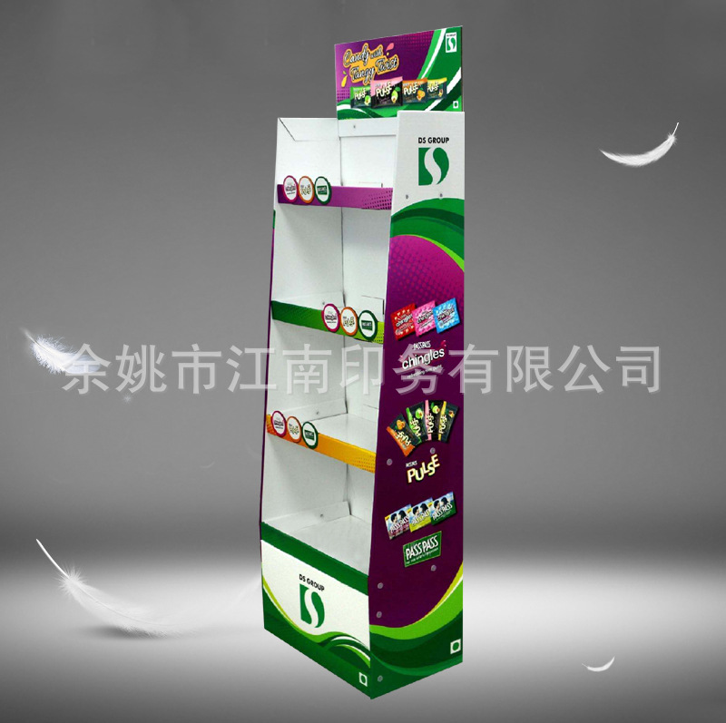 宁波厂家塑料扣固定层板式展示架 瓦楞纸板货架