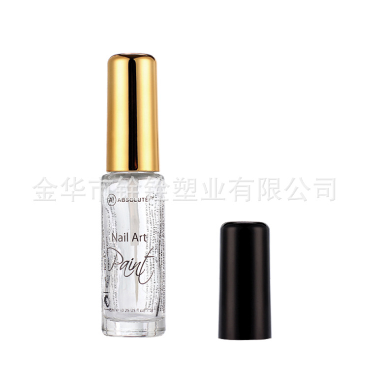 N015 指甲油瓶盖子 pp 塑料 镀金 黑白