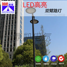 厂家供应led双臂路灯小区公园中式庭院灯新农村30W6米8米单臂路灯