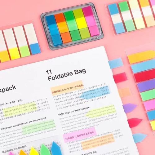 Color label index sticker removable colorful small fresh sticker student classification instruction mark sticky note wholesale