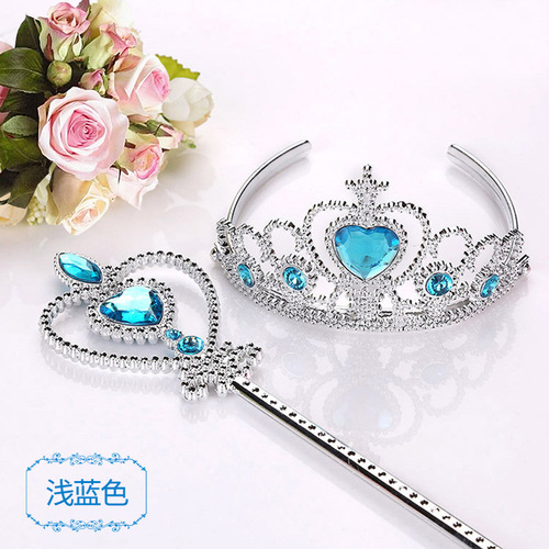 Frozen Crown Headband Children's Accessory Wig Hair Accessory Necklace Girl Princess Headband Set