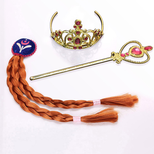 Frozen Crown Headband Children's Accessory Wig Hair Accessory Necklace Girl Princess Headband Set