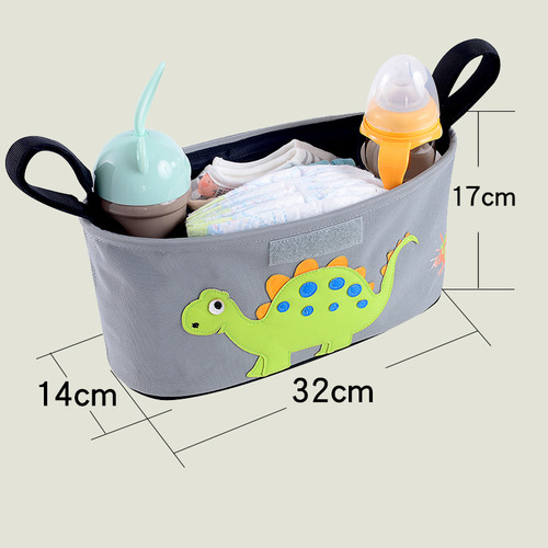 Baby stroller hanging bag stroller hanging bag cartoon storage bag storage bag multi-functional large capacity universal stroller accessories
