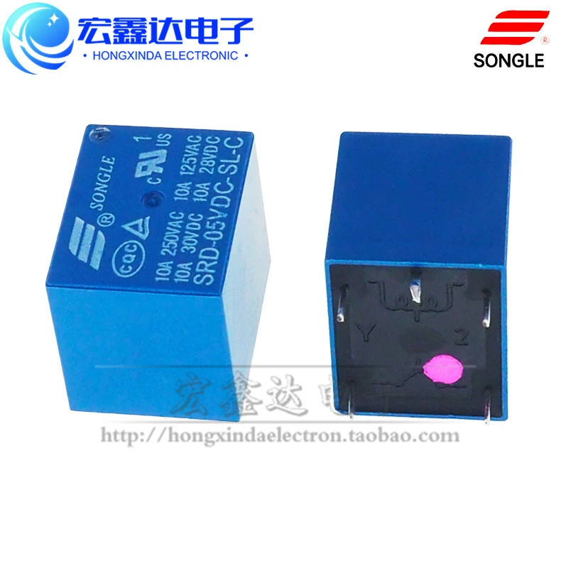 Оригинальное реле Songle SRD-03V05V 06 09V12V 24VDC-SL-A/SL-C4 pin 5 pin отечественного производства