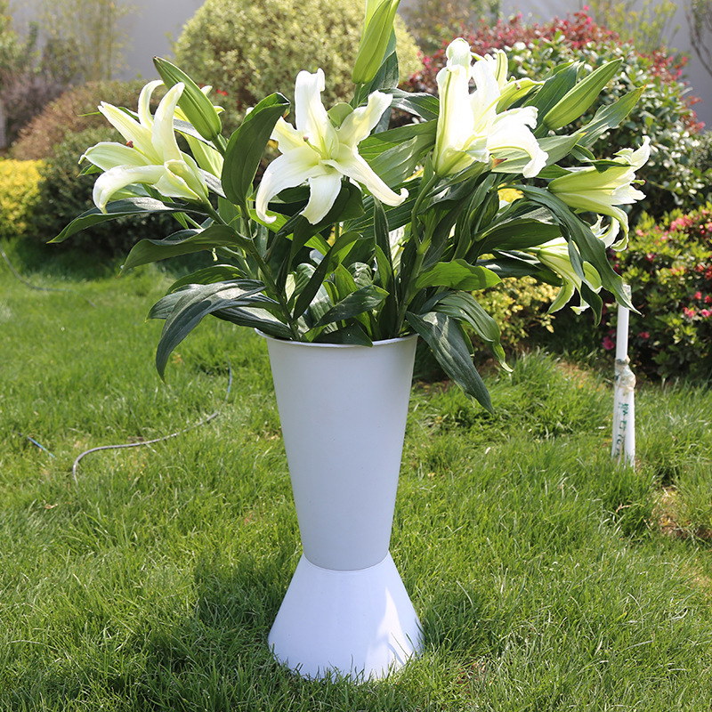 Cross-border fixed flower mud bouquet liner arrow tube flower arrangement flower packaging bucket flower base thickened plastic flower tube