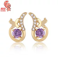 Серьги из платины с цирконием, 18 карат