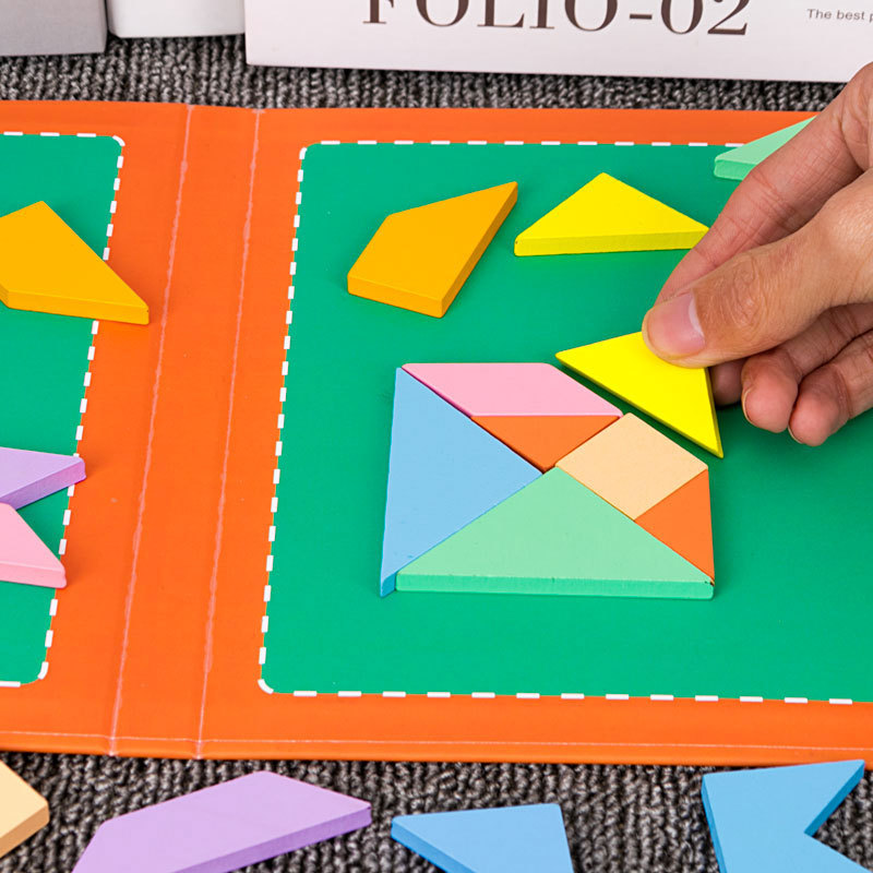 Rompecabezas magnético transfronterizo rompecabezas divertido rompecabezas de educación temprana para niños jardín de infantes ayudas didácticas puesto de madera mercado nocturno Juguetes