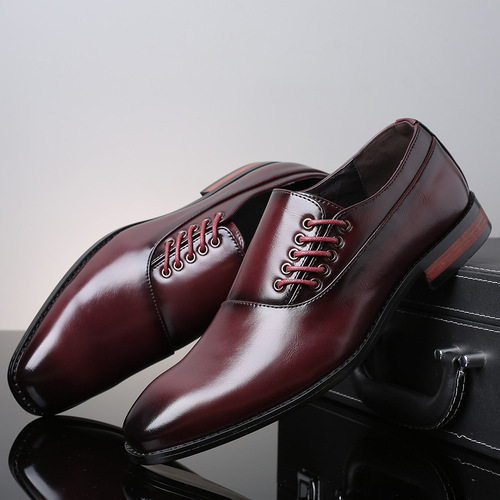  New Men's Large Size Business Formal Leather Shoes Fashion Casual Side Lace Men's Shoes Men's Shoes