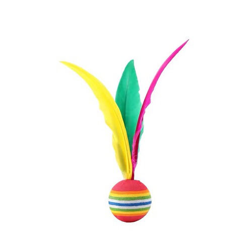 Head ball three Mao ball badminton children's entertainment board cricket board badminton racket rainbow sponge ball【can be shipped】