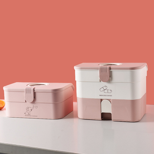 Medicine box household medicine box plastic first aid box portable multi-layer storage box large drawer medicine box