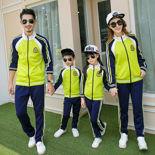 Parent-child clothing  autumn and winter clothing British sports suits family clothing kindergarten uniforms primary school uniforms activity class uniforms
